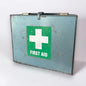 Vintage 1980s First Aid Metal Tin Box