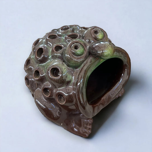 Vintage Cuban Ceramic Frog Statue