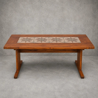 Mid Century Danish Teak & Tile Dining Table by Gangso Møbler