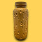 Scheurich West German Mid-Century Incised 'Koralle' Patterned Gold Glazed Ceramic Vase