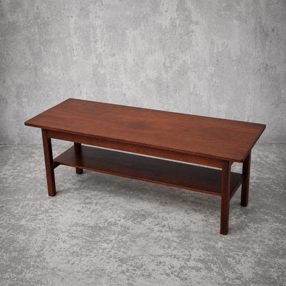 Mid Century Teak Coffee Table with Undershelf Storage