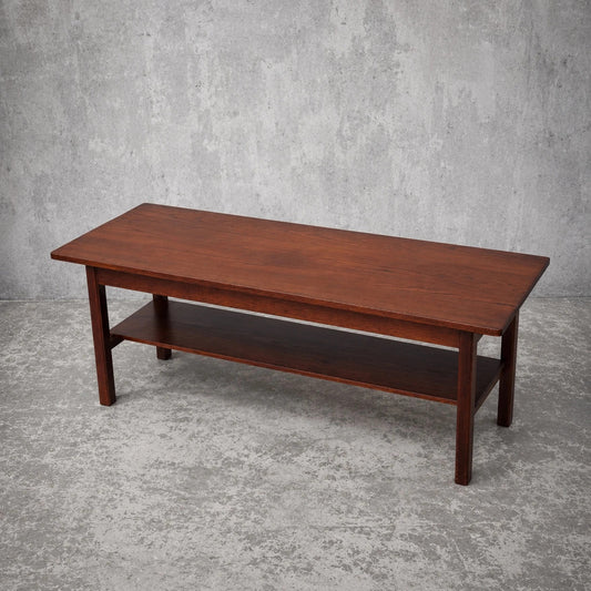 Mid Century Teak Coffee Table with Undershelf Storage