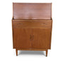 Mid Century Modern Vintage Jentique Teak Writing Desk Bureau Cabinet