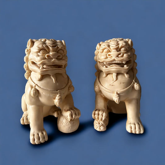 Vintage 1960s Foo Dog Statues