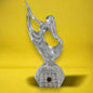 Vintage art deco crystal glass lady statue
