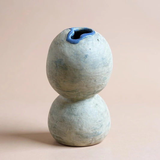 Mid Century Vintage Studio Pottery by Averil Ainley Gourd Shaped Brutalist Vase