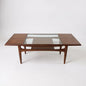 Mid century Modern g plan teak and glass rectangular coffee table
