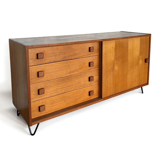 Mid Century Modern Danish Teak Sideboard by Domino Mobler