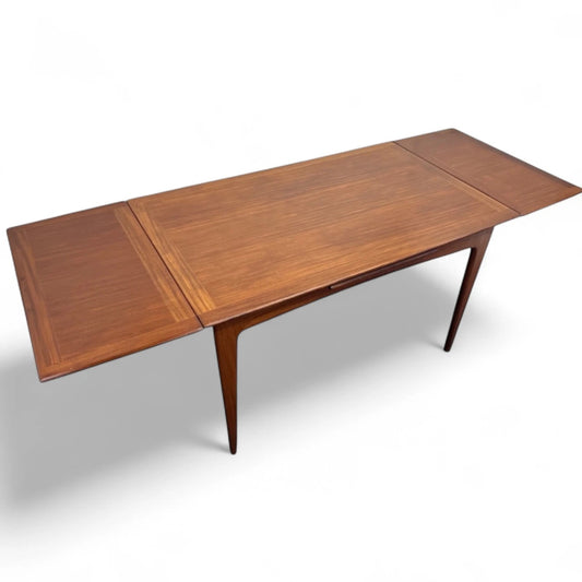 Mid-Century John Herbert Younger ‘Fonseca’ Extending Dining Table | Teak & Afromosia Draw-Leaf Table