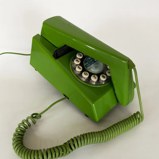 Vintage GPO Trimphone Dial Telephone – 1970s Avocado Green – Mid-Century
