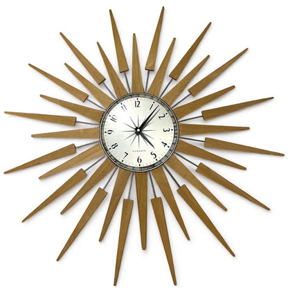Mid Century Newgate Sunburst Wall Clock