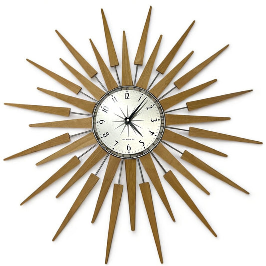 Mid Century Newgate Sunburst Wall Clock