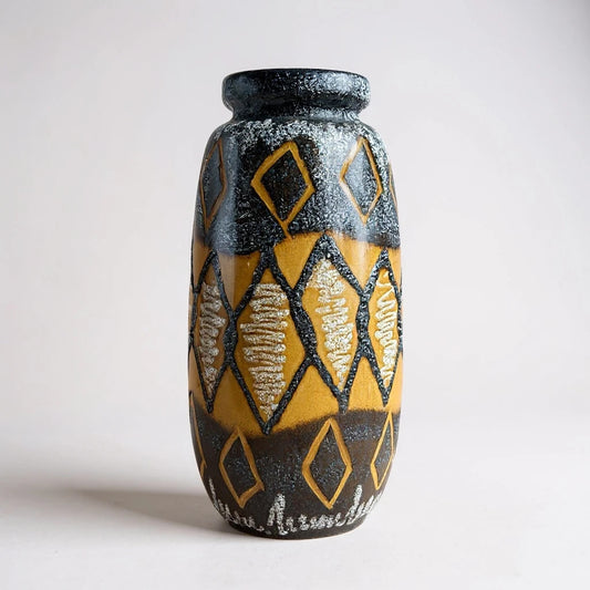 West German Vase | Large Fat Lava Pottery | Mid Century Modern