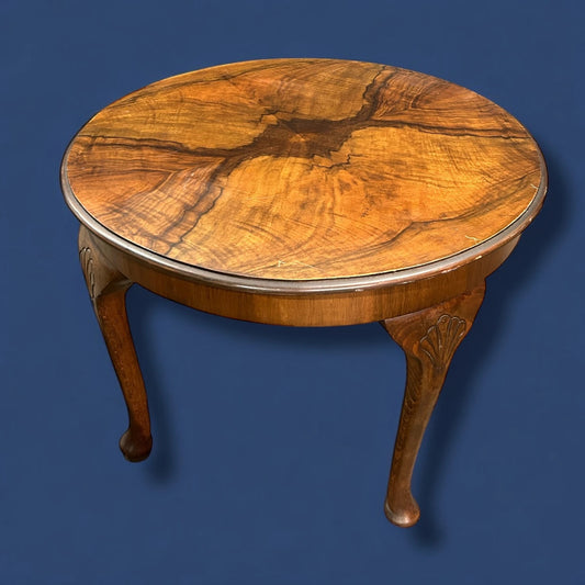Mid Century Round Walnut Coffee Table