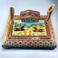 Vintage 1950s Persian Khatam Letter Holder