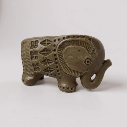 Aldo Londi Bitossi Rimini Pale Green Elephant | Mid Century Italian Ceramic Figurine