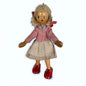 Mid Century Modern Carved Wood Polish Peg Doll