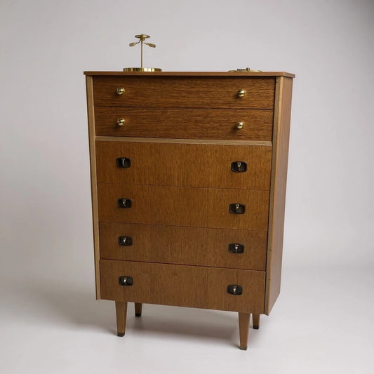 Mid-Century Limelight Tallboy Chest of Drawers – 1960s Vintage