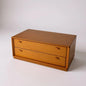 Vintage German Low Chest of Drawers – Mid Century Modern Teak Veneer 2-Drawer Cabinet