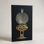 Mid Century Modern Black and Gold Oil Lamp String Artwork