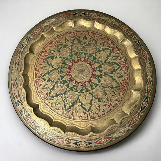 Vintage Indian Brass Wall Plate