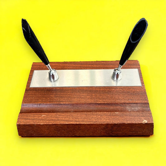 Mid Century Teak Wood Desk Organiser