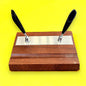 Mid Century Teak Wood Desk Organiser