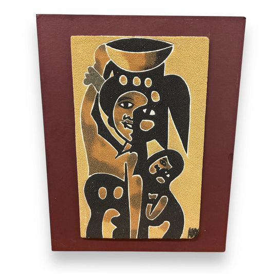 Vintage 1980s Gambian Sand Painting