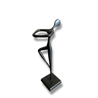 Vintage Bodrul Khalique Bronze Ballet Dancer Sculpture 11.25” Abstract for Ikea