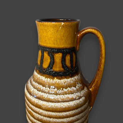 Mid Century West German Fat Lava Vase