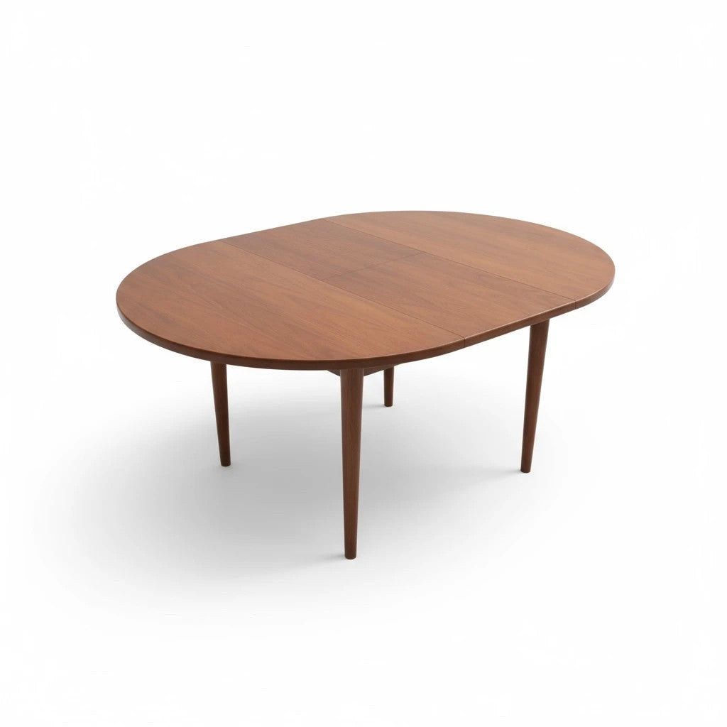 Mid Century McIntosh Extending Teak Dining Table – Round to Oval 1960s Table