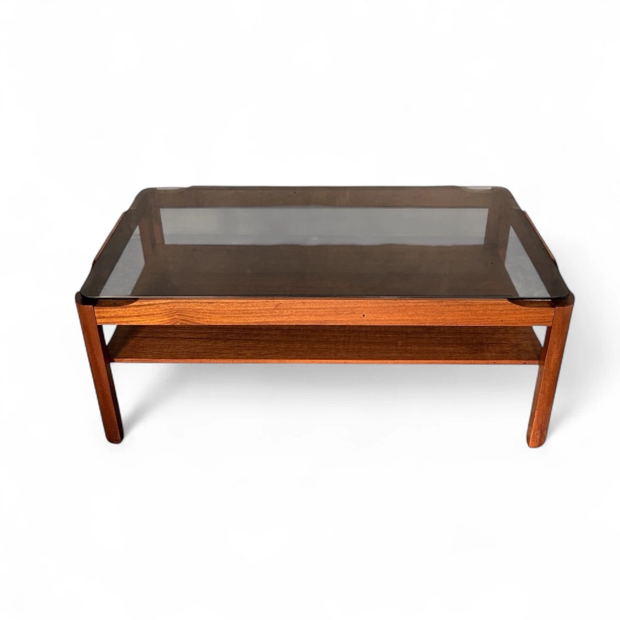 Vintage Myers Smoked Glass Coffee Table – Small Mid-Century