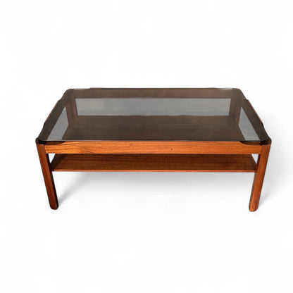 Vintage Myers Smoked Glass Coffee Table – Small Mid-Century