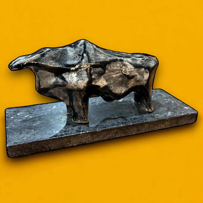 Mid Century Modern Brutalist Art Swedish Bull Pottery