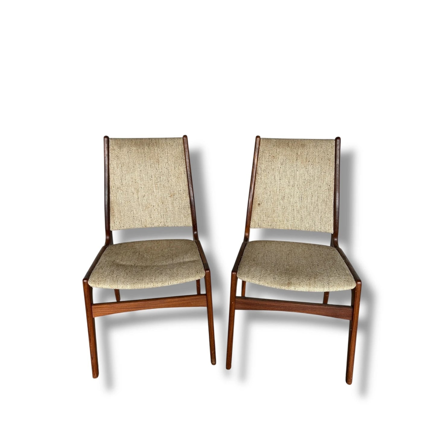 Pair of Danish Mid Century Modern Dining Chairs – Teak Frame