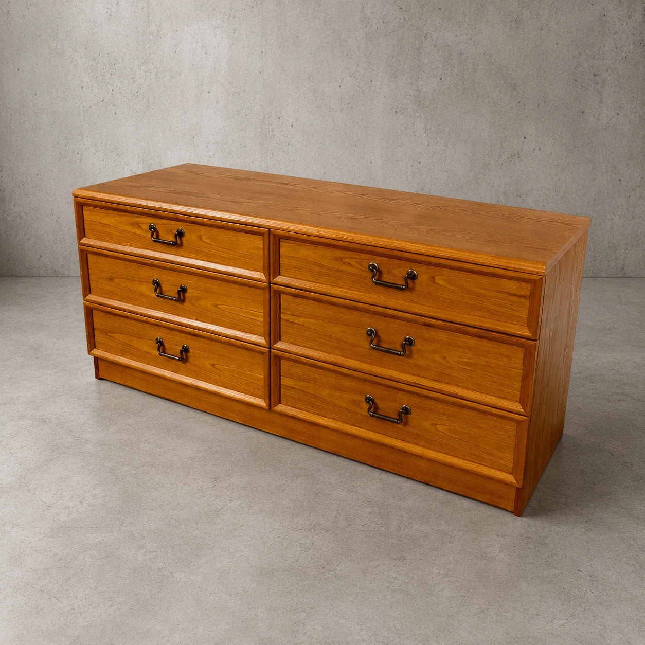 Vintage G Plan Oak Low Chest of Drawers Sideboard Storage Cabinet