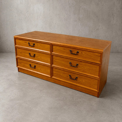 Vintage G Plan Oak Low Chest of Drawers Sideboard Storage Cabinet