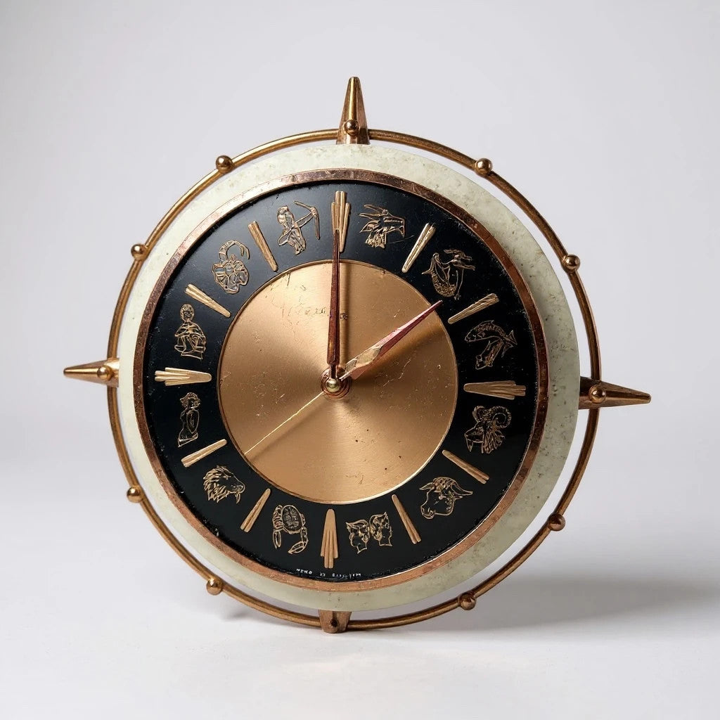 Vintage Metamec Zodiac Wall Clock – Mid Century Electric Plug-In Clock