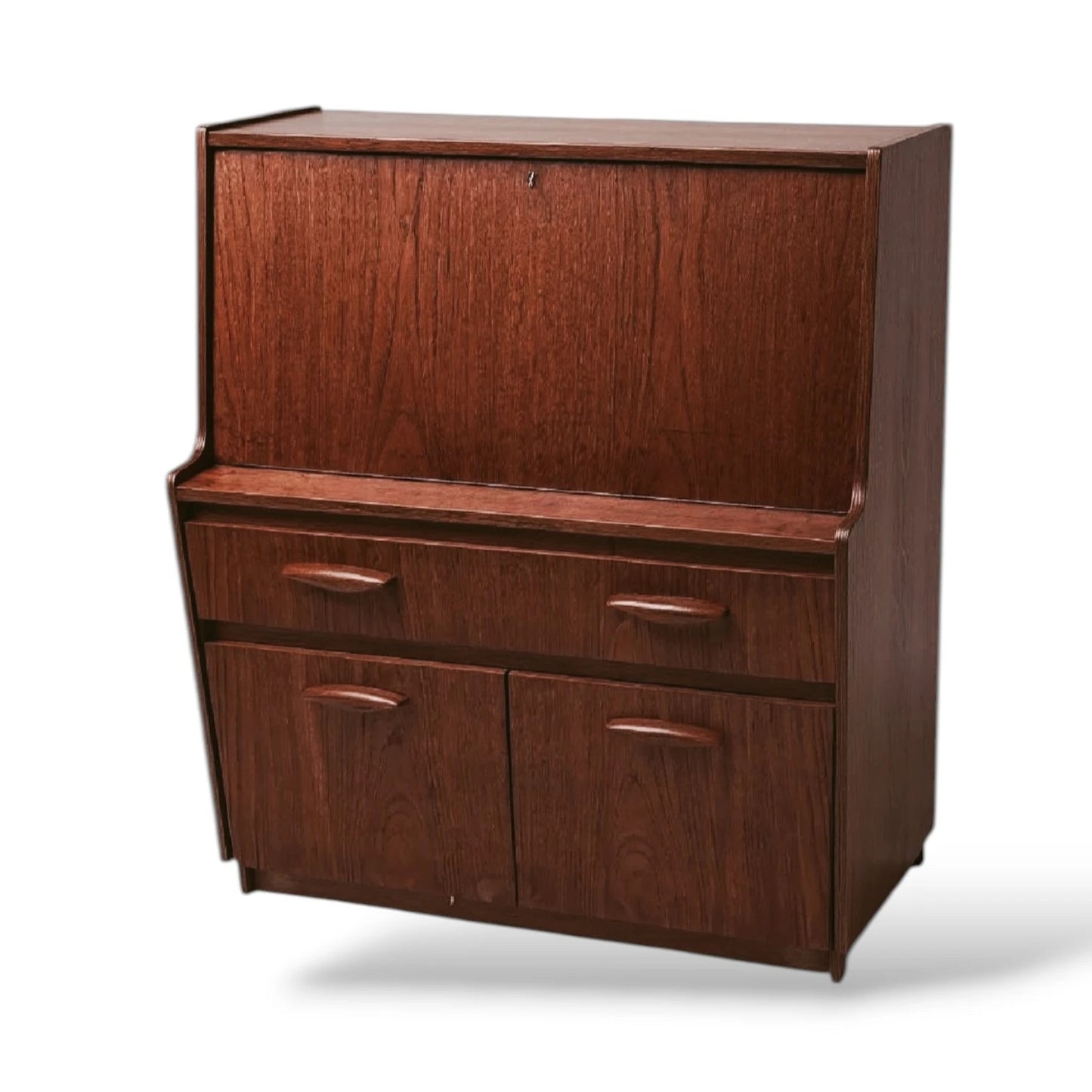 Mid-Century Austinsuite Secretary Bureau – Teak Writing Desk & Storage Cabinet