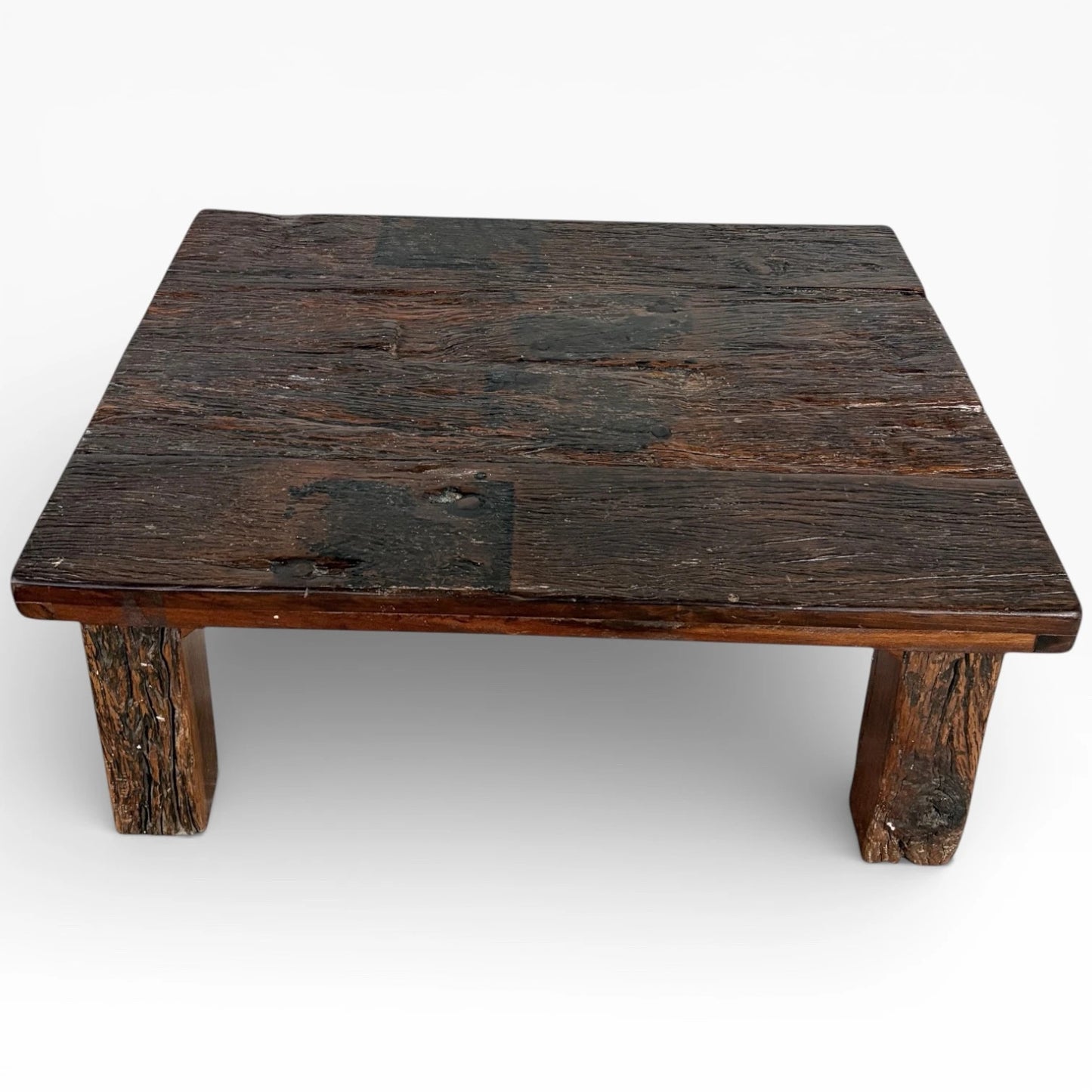 Driftwood Coffee Table – Rustic Reclaimed Wood Table With Chunky Legs
