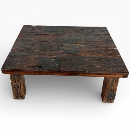 Driftwood Coffee Table – Rustic Reclaimed Wood Table With Chunky Legs