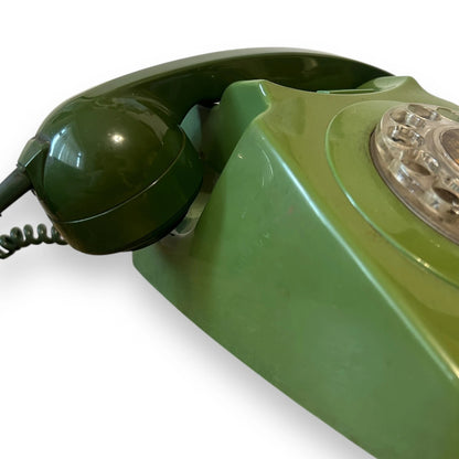 Mid Century Green Rotary Telephone