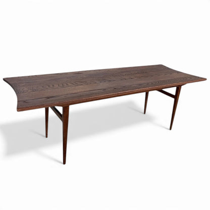 Mid-Century Teak Surfboard Coffee Table – Scandinavian