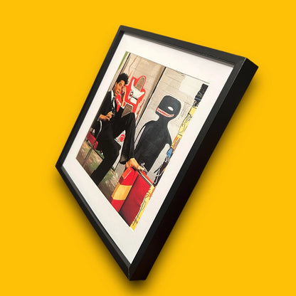 Vintage 90s Jean Michel Basquiat Framed Art Print