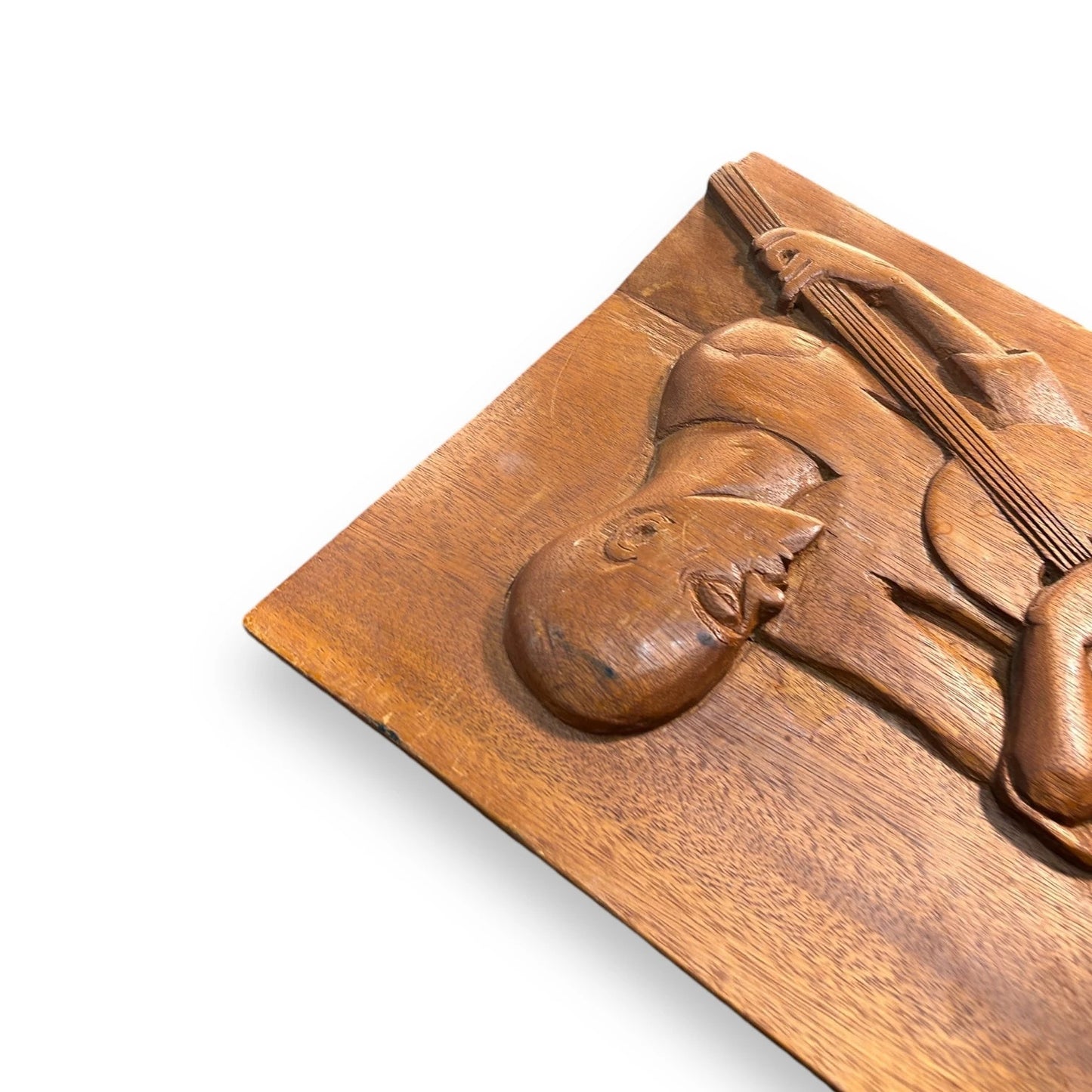 Vintage 1950s African carved wood panel