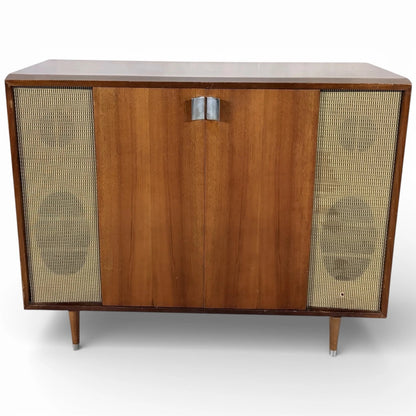 Vintage Radiogram Cabinet – Mid Century Modern Murphy Wooden Radio Console — view 2