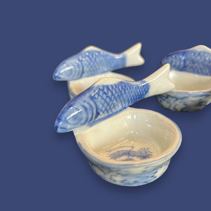 Vintage 1960s Koi Fish Mini Dishes