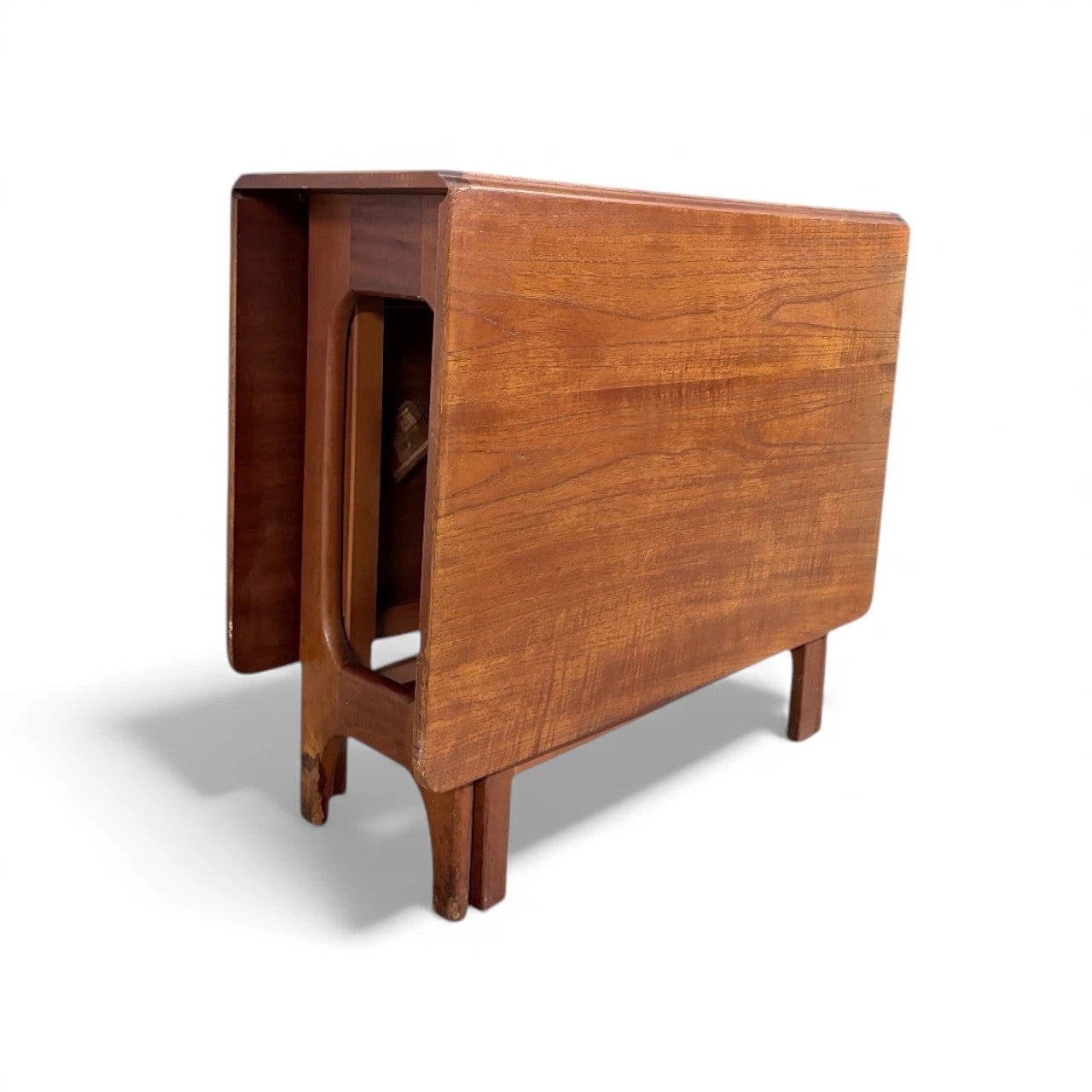 McIntosh Teak Drop-Leaf Dining Table – Mid-Century Modern Fold-Out Table