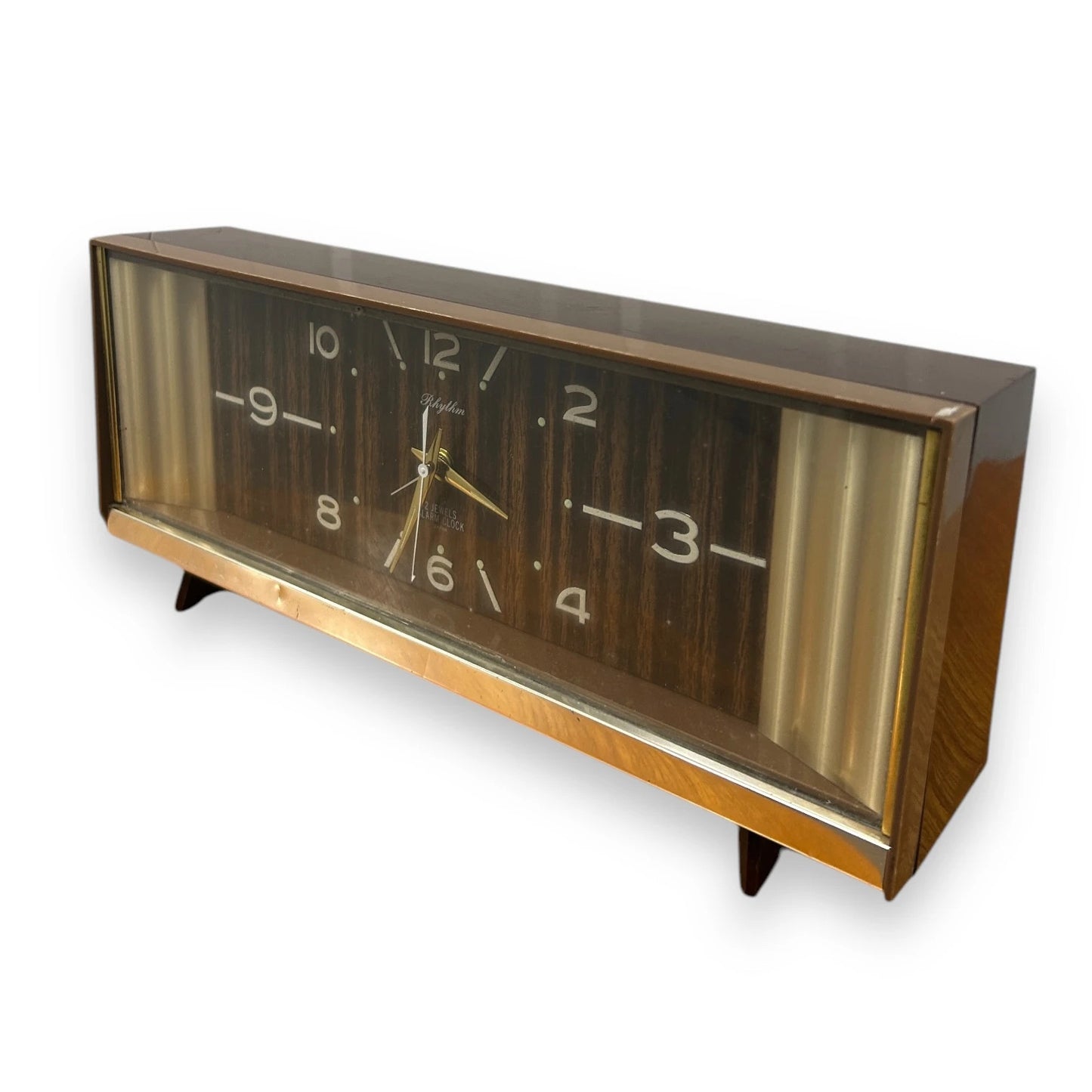 Mid Century Brown Rhythm Japanese Clock