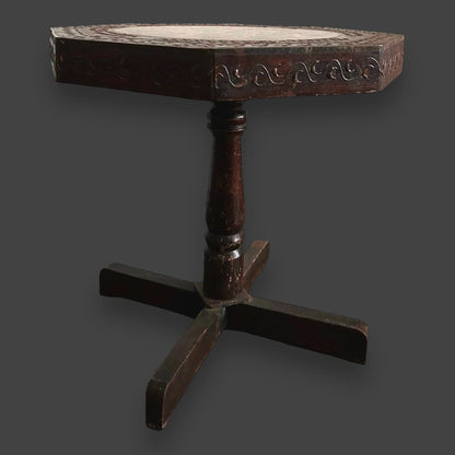 Mid Century Indian Scene Traditional Side Table